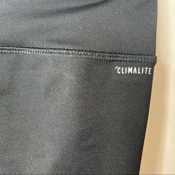 ADIDAS CLIMALITE 3/4 Mid-Rise Spell Out Three Stripes Training Tight - Picture 8 of 10